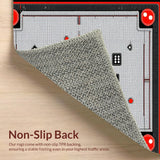 Ultra Soft Area Rug, Non Slip, Stain Resistant, Washable Area Rugs for Living Room, Bedroom, Dynamic Contemporary Dice Artwork(Black)