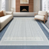 Ultra Soft Area Rug, Non Slip, Stain Resistant, Washable Area Rugs for Living Room, Bedroom, Sophisticated Abstract Floral Elements(White)
