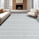 Ultra Soft Area Rug, Non Slip, Stain Resistant, Washable Area Rugs for Living Room, Bedroom, Contemporary Subtle Diamond Motif(Gray)