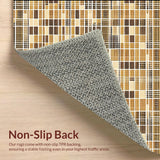 Distinctive Brown and White Geometric(Beige)