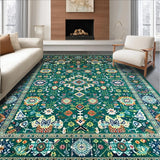 Ultra Soft Area Rug, Non Slip, Stain Resistant, Washable Area Rugs for Living Room, Bedroom, Eclectic Abstract Floral Arrangement(Blue)