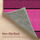 Ultra Soft Area Rug, Non Slip, Stain Resistant, Washable Area Rugs for Living Room, Bedroom, Playful Pink and Black Decorative Blend(Pink)