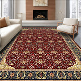 Ultra Soft Area Rug, Non Slip, Stain Resistant, Washable Area Rugs for Living Room, Bedroom, Vintage Geometric(Red)