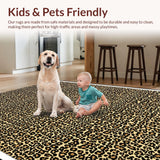 Ultra Soft Area Rug, Non Slip, Stain Resistant, Washable Area Rugs for Living Room, Bedroom, Trendy Nature-Inspired Touch(Beige)