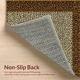 Ultra Soft Area Rug, Non Slip, Stain Resistant, Washable Area Rugs for Living Room, Bedroom, Contemporary Animal Pattern Fusion(Beige)