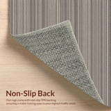 Ultra Soft Area Rug, Non Slip, Stain Resistant, Washable Area Rugs for Living Room, Bedroom, Stylish Natural Fiber Rustic Vibe(Gray)