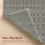 Ultra Soft Area Rug, Non Slip, Stain Resistant, Washable Area Rugs for Living Room, Bedroom, Abstract Grey Brown Living Room Vintage Rug(Gray)
