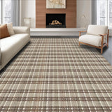 Ultra Soft Area Rug, Non Slip, Stain Resistant, Washable Area Rugs for Living Room, Bedroom, Transitional Beige Geometric Flair(Beige)