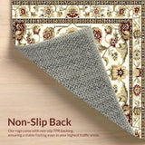 Jacobean Inspired Botanical for Contemporary Home Floor Cover(Beige)