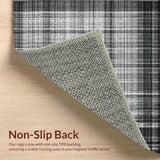 Ultra Soft Area Rug, Non Slip, Stain Resistant, Washable Area Rugs for Living Room, Bedroom, Artistic Striped Carpet for Entry and Outdoor Space(Gray)