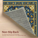 Ultra Soft Area Rug, Non Slip, Stain Resistant, Washable Area Rugs for Living Room, Bedroom, Classic Solid Beige Stylish Dining Room Choice(Blue)