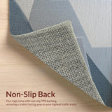 Ultra Soft Area Rug, Non Slip, Stain Resistant, Washable Area Rugs for Living Room, Bedroom, Contemporary Minimalist Dining Room Soft Indoor Rug(Gray)