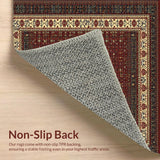 Ultra Soft Area Rug, Non Slip, Stain Resistant, Washable Area Rugs for Living Room, Bedroom, Comfortable Textured(Red)