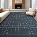 Ultra Soft Area Rug, Non Slip, Stain Resistant, Washable Area Rugs for Living Room, Bedroom, Rustic Gray Trellis Inspired Motif(Gray)