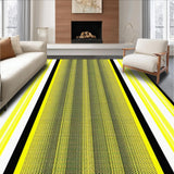 Ultra Soft Area Rug, Non Slip, Stain Resistant, Washable Area Rugs for Living Room, Bedroom, Vibrant Abstract Pattern Statement(Yellow)