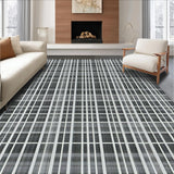 Ultra Soft Area Rug, Non Slip, Stain Resistant, Washable Area Rugs for Living Room, Bedroom, Elegant Textured Monochrome Design(Gray)