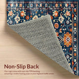 Stylish Non Slip Ogee Texture(Blue)