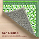 Ultra Soft Area Rug, Non Slip, Stain Resistant, Washable Area Rugs for Living Room, Bedroom, Rustic St. Patrick's Day Charm(Green)