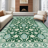 Chic Low Pile Rustic Charm(Green)