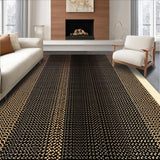 Ultra Soft Area Rug, Non Slip, Stain Resistant, Washable Area Rugs for Living Room, Bedroom, Animal Print Rustic Elegance(Black)