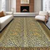 Ultra Soft Area Rug, Non Slip, Stain Resistant, Washable Area Rugs for Living Room, Bedroom, Stylish Monochrome Leopard Embrace(Beige)