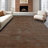 Ultra Soft Area Rug, Non Slip, Stain Resistant, Washable Area Rugs for Living Room, Bedroom, Artful Rustic Cow Pattern Accent(Brown)