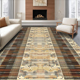 Ultra Soft Area Rug, Non Slip, Stain Resistant, Washable Area Rugs for Living Room, Bedroom, Earthy Toned Irregular Animal Motif(Beige)