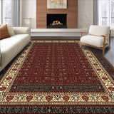 Ultra Soft Area Rug, Non Slip, Stain Resistant, Washable Area Rugs for Living Room, Bedroom, Comfortable Textured(Red)