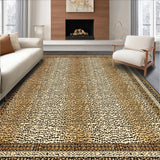 Ultra Soft Area Rug, Non Slip, Stain Resistant, Washable Area Rugs for Living Room, Bedroom, Modern Beige Animal Print Area with Bold Spots(Beige)
