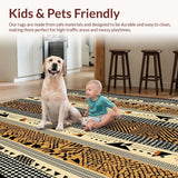 Ultra Soft Area Rug, Non Slip, Stain Resistant, Washable Area Rugs for Living Room, Bedroom, Rustic Animal Print Aesthetic(Beige)