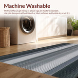 Ultra Soft Area Rug, Non Slip, Stain Resistant, Washable Area Rugs for Living Room, Bedroom, Artful Vintage Ogee Impression(Black)