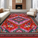 Ultra Soft Area Rug, Non Slip, Stain Resistant, Washable Area Rugs for Living Room, Bedroom, Vibrant Nature-Inspired Yoga Space Plush Carpet(Red)