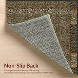 Ultra Soft Area Rug, Non Slip, Stain Resistant, Washable Area Rugs for Living Room, Bedroom, Trendy Modern Wild Aesthetic(Brown)