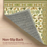 Naturalistic Fern and Mushroom Scene(Beige)