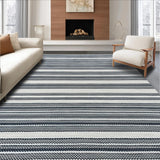Ultra Soft Area Rug, Non Slip, Stain Resistant, Washable Area Rugs for Living Room, Bedroom, Reversible Black and White Patio Pool Rug(Blue)