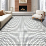 Ultra Soft Area Rug, Non Slip, Stain Resistant, Washable Area Rugs for Living Room, Bedroom, Sleek Black and White Tiled Design(Gray)