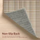 Ultra Soft Area Rug, Non Slip, Stain Resistant, Washable Area Rugs for Living Room, Bedroom, Vibrant Modern Tiled Texture(Beige)