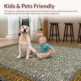 Ultra Soft Area Rug, Non Slip, Stain Resistant, Washable Area Rugs for Living Room, Bedroom, Luxurious Black and Ivory Contrast(Gray)