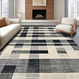 Ultra Soft Area Rug, Non Slip, Stain Resistant, Washable Area Rugs for Living Room, Bedroom, Chic Vintage Monochrome Motif(Gray)