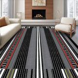 Ultra Soft Area Rug, Non Slip, Stain Resistant, Washable Area Rugs for Living Room, Bedroom, Sleek Modern Graphic Animal Motif(Black)
