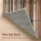 Ultra Soft Area Rug, Non Slip, Stain Resistant, Washable Area Rugs for Living Room, Bedroom, Cozy Warm Palette Weave(Brown)