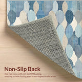 Ultra Soft Area Rug, Non Slip, Stain Resistant, Washable Area Rugs for Living Room, Bedroom, Unique Handcrafted Boho Elegance(Blue)