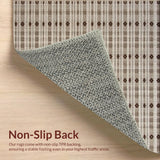 Ultra Soft Area Rug, Non Slip, Stain Resistant, Washable Area Rugs for Living Room, Bedroom, Rustic Minimalist Flatweave Style(Beige)