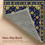 Ultra Soft Area Rug, Non Slip, Stain Resistant, Washable Area Rugs for Living Room, Bedroom, Waterproof Carpet Navy(Blue)
