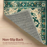 Ultra Soft Area Rug, Non Slip, Stain Resistant, Washable Area Rugs for Living Room, Bedroom, Timeless Elegant Green Palette(Green)