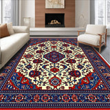 Ultra Soft Area Rug, Non Slip, Stain Resistant, Washable Area Rugs for Living Room, Bedroom, Vintage Moss Living Room Low Pile Rug(White)