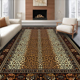 Ultra Soft Area Rug, Non Slip, Stain Resistant, Washable Area Rugs for Living Room, Bedroom, Sophisticated Leopard Skin Design(Brown)