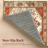 Ultra Soft Area Rug, Non Slip, Stain Resistant, Washable Area Rugs for Living Room, Bedroom, Tribal Farmhouse Warm Beige Bedroom Washable Carpet(Beige)