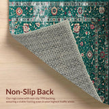 Ultra Soft Area Rug, Non Slip, Stain Resistant, Washable Area Rugs for Living Room, Bedroom, Retro Earth Tones Aesthetic(Green)