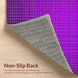 Ultra Soft Area Rug, Non Slip, Stain Resistant, Washable Area Rugs for Living Room, Bedroom, Bold Purple Modern Design(Purple)